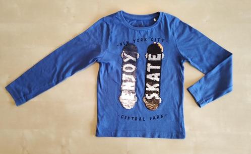 Blauwe longsleeve Knot so Bad, maat 104, Kinderen en Baby's, Kinderkleding | Maat 104, Zo goed als nieuw, Jongen, Shirt of Longsleeve