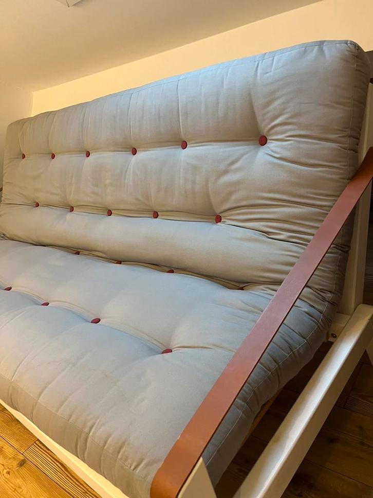 Karup Design slaapbank, Maison & Meubles, Chambre à coucher | Canapés-lits, Comme neuf, Queen size, Blanc, Gris, Enlèvement