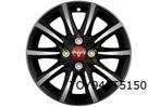 Toyota Aygo velg Aluminium 15'' 10-spaaks mat zwart / gepoli, Auto-onderdelen, 15 inch, Nieuw, Ophalen of Verzenden, Band(en)