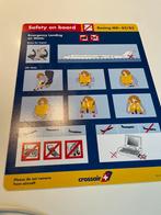 Safety card Crossair, Collections, Aviation, Comme neuf