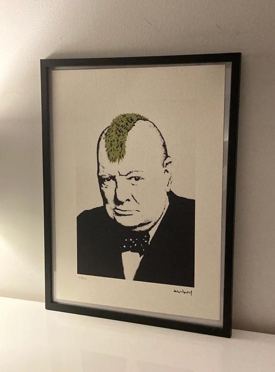 BANKSY: ingelijste lithografie met certificaat, Antiek en Kunst, Kunst | Litho's en Zeefdrukken, Ophalen of Verzenden