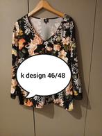 Blouse K design 46/48, K-design, Envoi, Comme neuf, Noir