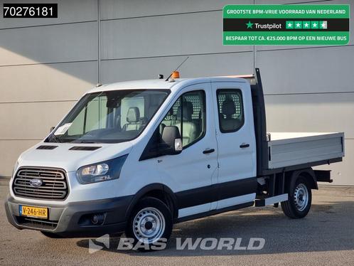 Ford Transit 105pk Open Laadbak Dubbel Cabine Trekhaak Navi, Auto's, Bestelwagens en Lichte vracht, Bedrijf, Te koop, Airconditioning