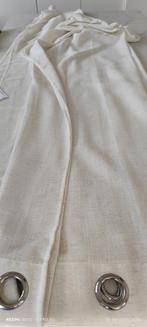 Beige gordijnen, lichtdoorlatend.1m40/ 2m55., Ophalen, Gebruikt, Beige