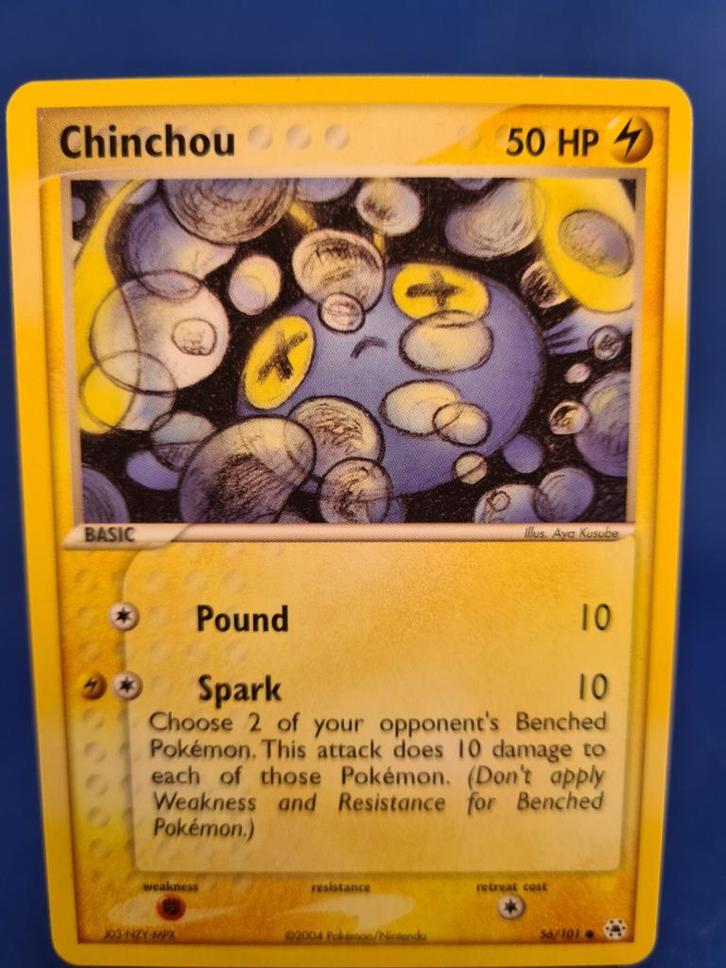 Chinchou 56/101 - Hidden Legends, Hobby en Vrije tijd, Verzamelkaartspellen | Pokémon, Gebruikt, Verzenden