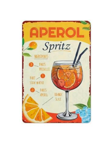 Aperol blikken decoratie plaat disponible aux enchères