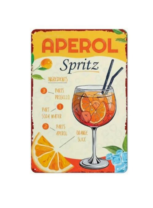 Aperol blikken decoratie plaat, Verzamelen, Merken en Reclamevoorwerpen, Zo goed als nieuw, Reclamebord, Ophalen of Verzenden