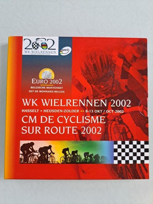 Euro BU BELGIUM 2002 “Wereldkampioenschap wielrennen” box, Postzegels en Munten, Munten | Europa | Euromunten, Setje, 2 euro, België