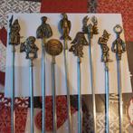 9 Piques à brochettes ancien, Antiek en Kunst, Antiek | Bestek, Ophalen of Verzenden
