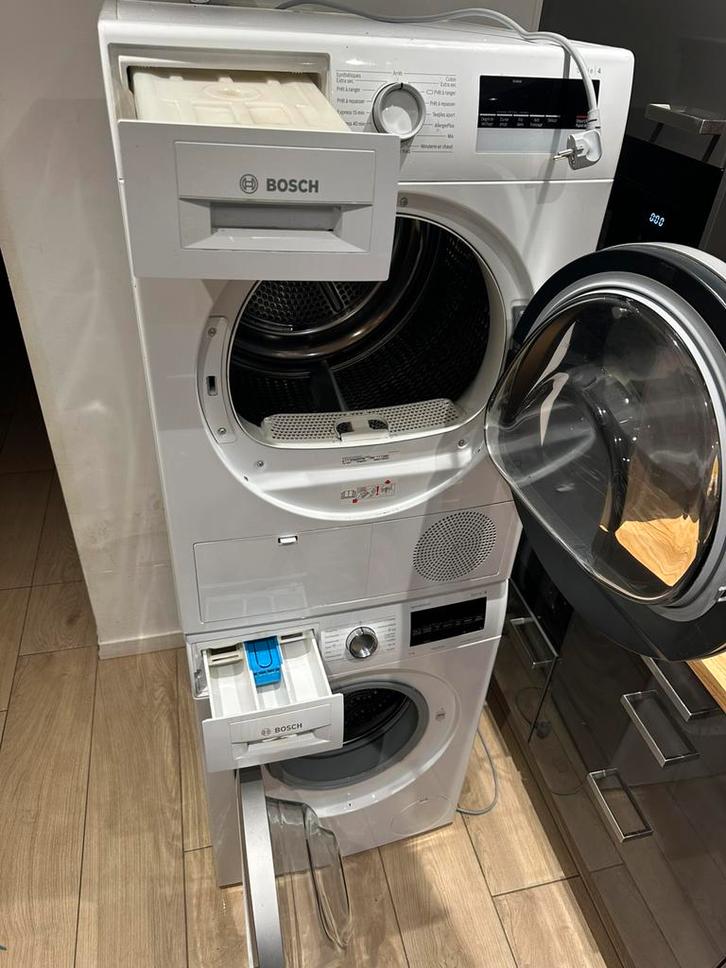 Bosch Serie 6 Wasmachine + Serie 4 Droogkast, Elektronische apparatuur, Wasmachines, Gebruikt, Voorlader, 8 tot 10 kg, 85 tot 90 cm