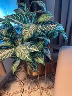 Koperen  staander met kunstplant, Ophalen of Verzenden, Zo goed als nieuw