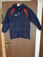 Warme winterjas met kap, blauw, maat 116, goede staat, Enlèvement, Comme neuf