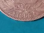 België 5 frank zilver Leopold I blootshoofds 1865/55 - rare, Zilver, Ophalen of Verzenden, Losse munt, Zilver