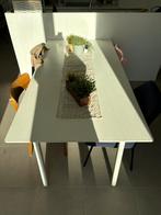 Witte houten tafel, Huis en Inrichting, Ophalen, 50 tot 100 cm, Vijf personen of meer, 150 tot 200 cm