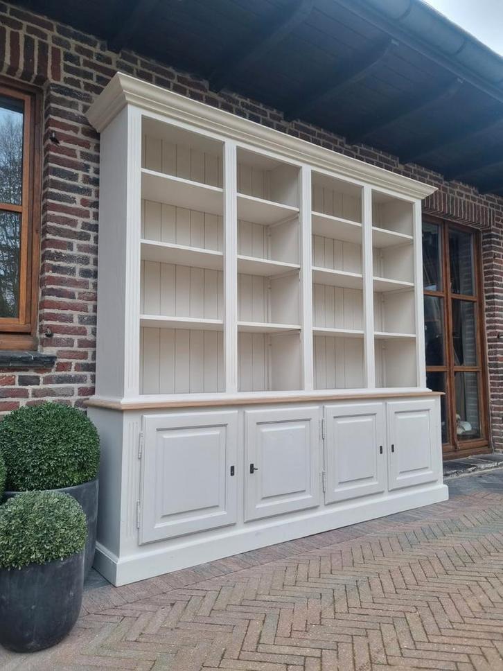 Bibliothèque/meuble de bibliothèque en bois massif LIVRAISON, Maison & Meubles, Armoires | Bibliothèques, Comme neuf, 200 cm ou plus