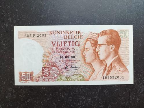 50 francs 1966 FDC Esselen !, Timbres & Monnaies, Billets de banque | Belgique, Billets en vrac, Enlèvement ou Envoi