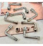 8 Haaks 90 graden Ventiel ventielen chrome chroom motor auto, Ophalen of Verzenden, Nieuw