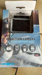 HD action camera with waterproof case merk Maxter, TV, Hi-fi & Vidéo, Caméras action, Autres marques, Enlèvement ou Envoi, Neuf