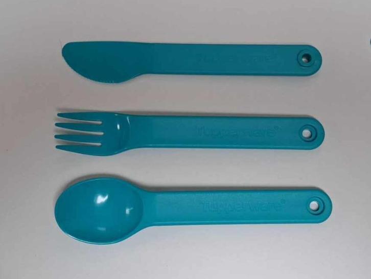 Tupperware™ « Bestek Trio » lichtblauw, Huis en Inrichting, Keuken | Tupperware, Nieuw, Overige typen, Blauw, Verzenden