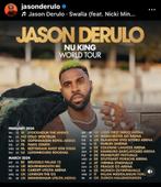 Places de concert Jason derulo, Deux personnes, Mars