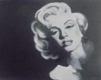 Marilyn Monroe olieschilderij zwart/wit (60x80), Antiek en Kunst, Kunst | Schilderijen | Modern, Ophalen of Verzenden