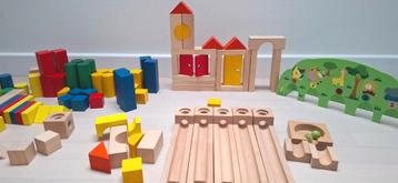 Speelset hout +knikkers +pokemonlauncher+sponch bob tasje beschikbaar voor biedingen