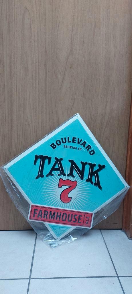 Enseigne publicitaire originale Tank 7 bière (neuve dans son, Collections, Marques de bière, Neuf, Panneau, Plaque ou Plaquette publicitaire