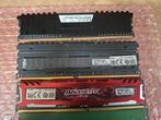 Lotje DDR3 & DDR4 (mix latjes, 4gb en enkele van 8gb), Computers en Software, RAM geheugen, Gebruikt, Overige soorten, Info@retrogamed.be