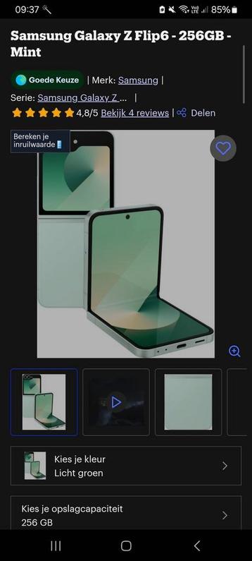 Samsung Galaxy Z Flip6 beschikbaar voor biedingen
