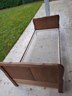 lit simple avec base en maille, Maison & Meubles, 90 cm, Klassiek, Une personne, Brun