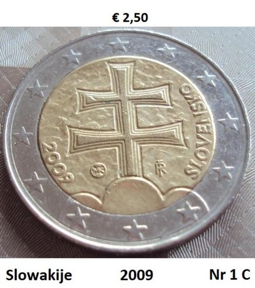 2 Euromunten Slowakije, Timbres & Monnaies, Monnaies | Europe | Monnaies euro, Monnaie en vrac, 2 euros, Slovaquie, Enlèvement ou Envoi