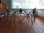 Vintage tafel met 4 stoelen, Gebruikt, Ophalen of Verzenden