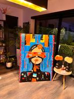 140x100 acrylverf op doek  zelf gemaakte, Ophalen, Zo goed als nieuw, Acrylverf