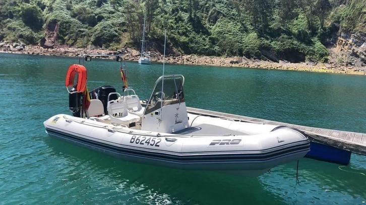 Bateau Zodiac Semi Rigide 550 Pro Open, Watersport en Boten, Rubberboten, Gebruikt, Zodiac, Overige materialen, 70 tot 120 pk
