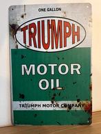 Triumph Motor Oil metalen plaat, Verzamelen, Merken en Reclamevoorwerpen, Ophalen of Verzenden, Zo goed als nieuw
