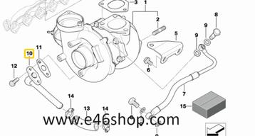 Turbo retourleiding BMW E60 E61 E53 E65 oe 11427785856 org b disponible aux enchères