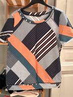 Chemise blanche/orange/bleue de la marque Expresso (36)., Manches courtes, Expresso, Taille 36 (S), Comme neuf