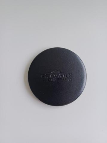 DELVAUX Ronde zwarte spiegel met logo beschikbaar voor biedingen