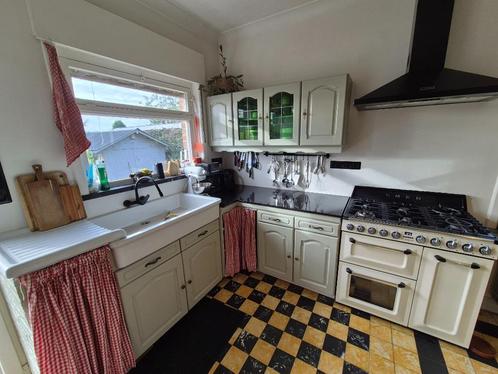 Landelijke Retro Keuken, Huis en Inrichting, Keuken | Complete keukens, Gebruikt, Hoekkeuken, Groen, Graniet of Steen, Ophalen