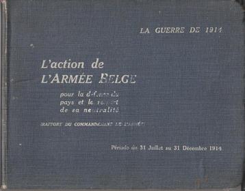 Boek: La guerre de 1914 - L'action de l'armée belge  beschikbaar voor biedingen