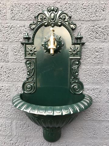 Prachtige wandfontein - gietijzerlook-alu-groen-60 cm beschikbaar voor biedingen