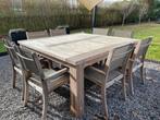 Teak tuinset 8pers, Tuin en Terras, Ophalen, Zo goed als nieuw, Tuinset
