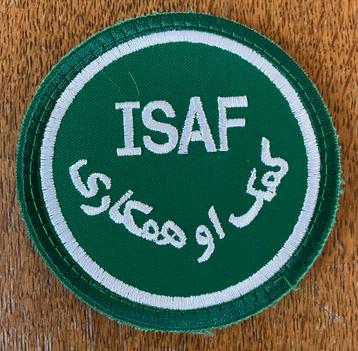 ISAF groene patch ( velcro achterzijde ) beschikbaar voor biedingen