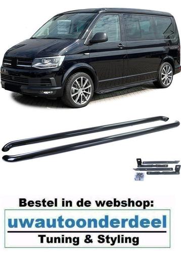 Sidebars RVS glans Zwart V 2 Geschikt Voor VW Transporter T5, Envoi