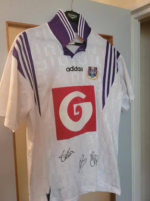 Anderlecht vintage trui 96/97 maat XL en gesigneerd, Sport en Fitness, Voetbal, Zo goed als nieuw, Shirt, Maat XL, Ophalen