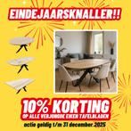 10% KORTING OP VERJONGE EIKEN TAFELBLADEN!!!!!