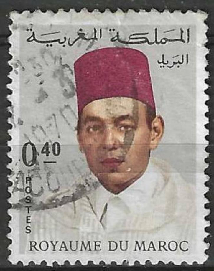 Marokko 1968 - Yvert 543 - Koning Hassan II - 40 c (ST), Postzegels en Munten, Postzegels | Afrika, Gestempeld, Marokko, Verzenden
