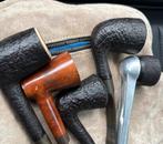 Antieke pijpen met opbergzak, Verzamelen, Ophalen, Gebruikt, (Water)pijp