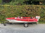 Vega speedboot | Johnson 25pk buitenboordmotor, Watersport en Boten, Buitenboordmotor, Polyester, Ophalen of Verzenden