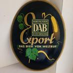 DAB-reclame exporteren, Verzamelen, Ophalen of Verzenden, Gebruikt, Reclamebord, Plaat of Schild, Overige merken